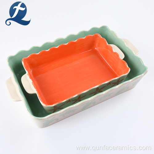 Grade High Quality Double Layer Ceramic Baking Tray